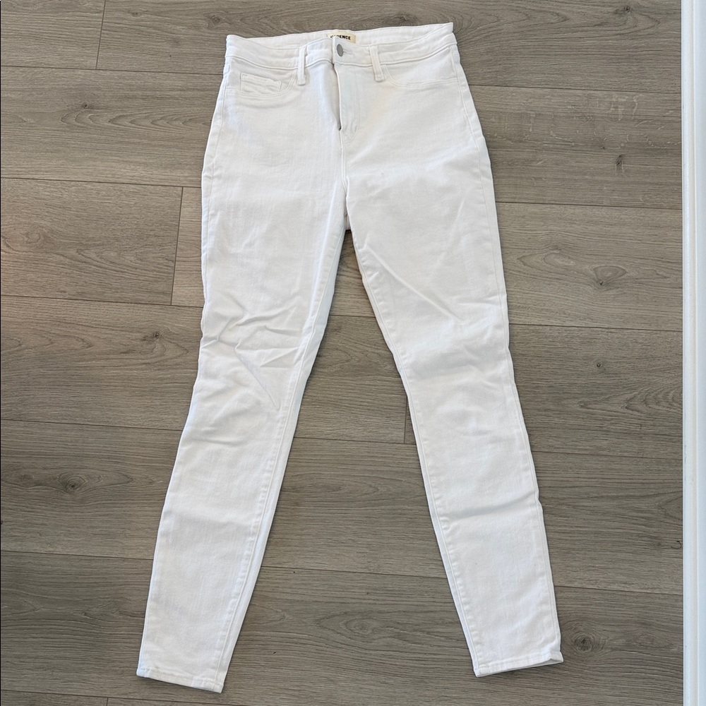 L’Agence Marguerite skinny jean in blanc white, worn 2x